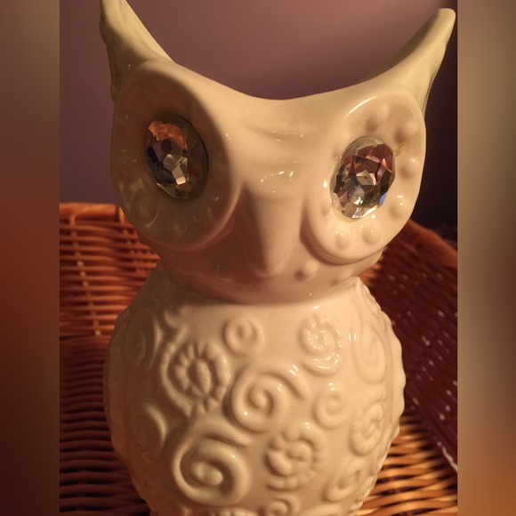 Beautiful Vase- White OWL - Picture 4 of 4